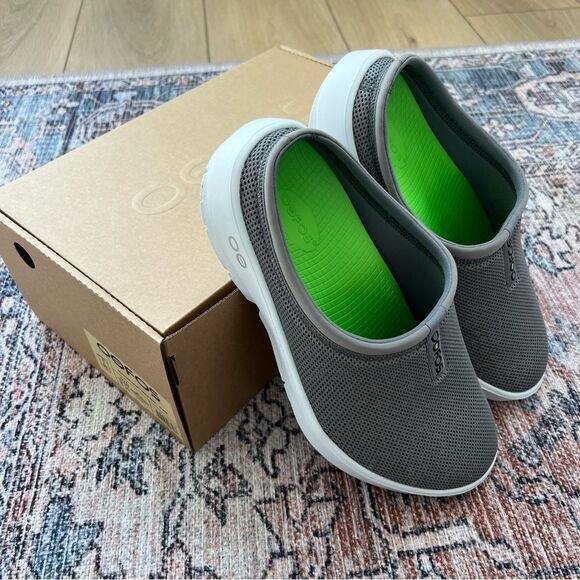 OOFOS OOCOOZIE NWT Sport Mule Men’s Size 12.5 Slate Charcoal Grey Slip-On Shoes